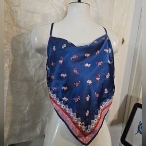 Japna Midnight Blue Floral Blouse